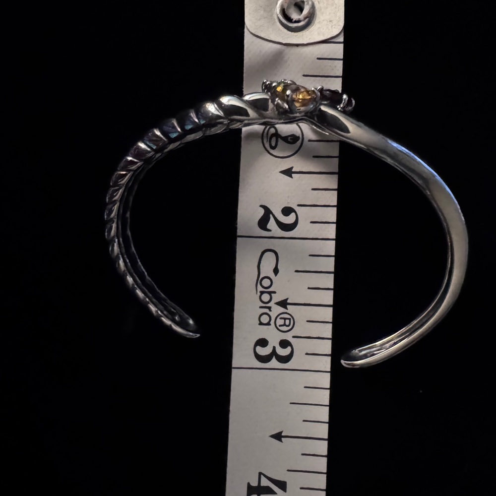 Carolyn Pollack Ruby, citrine, Peridot sterling silver bracelet. - Picture 5 of 7
